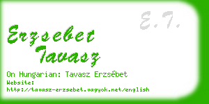 erzsebet tavasz business card