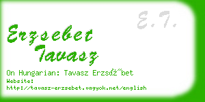 erzsebet tavasz business card